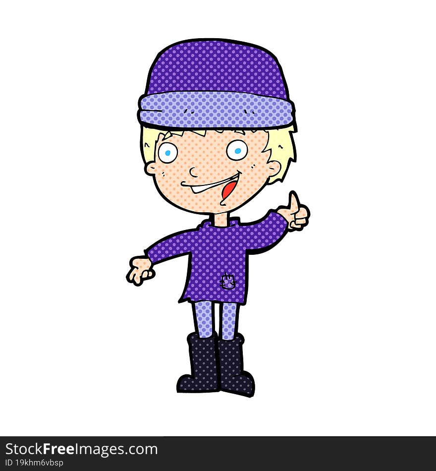 Cartoon Man In Hat