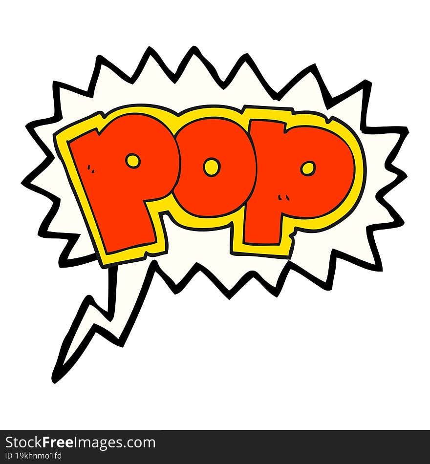 Speech Bubble Cartoon POP Symbol