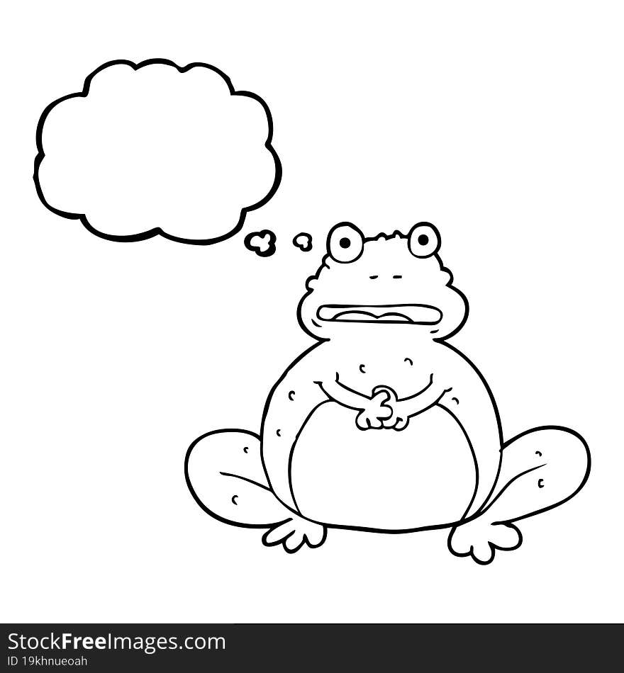 Thought Bubble Cartoon Frog