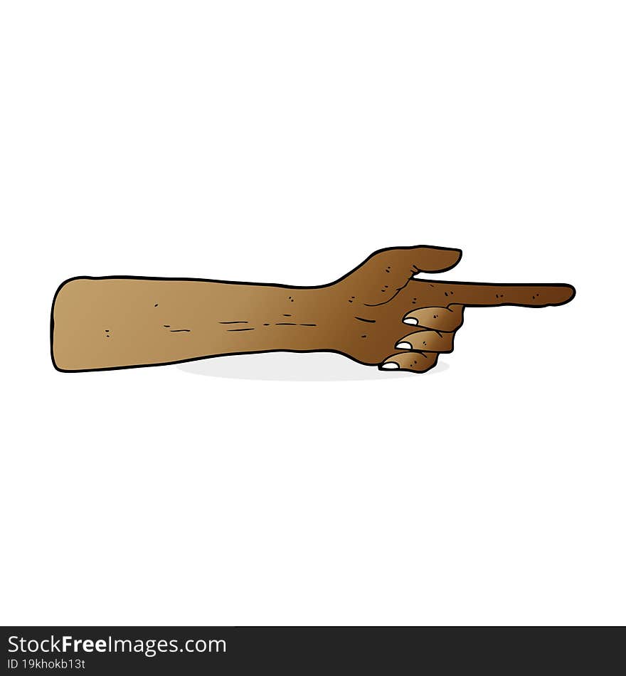 pointing hand cartoon