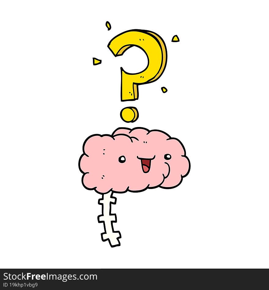 Cartoon Curious Brain