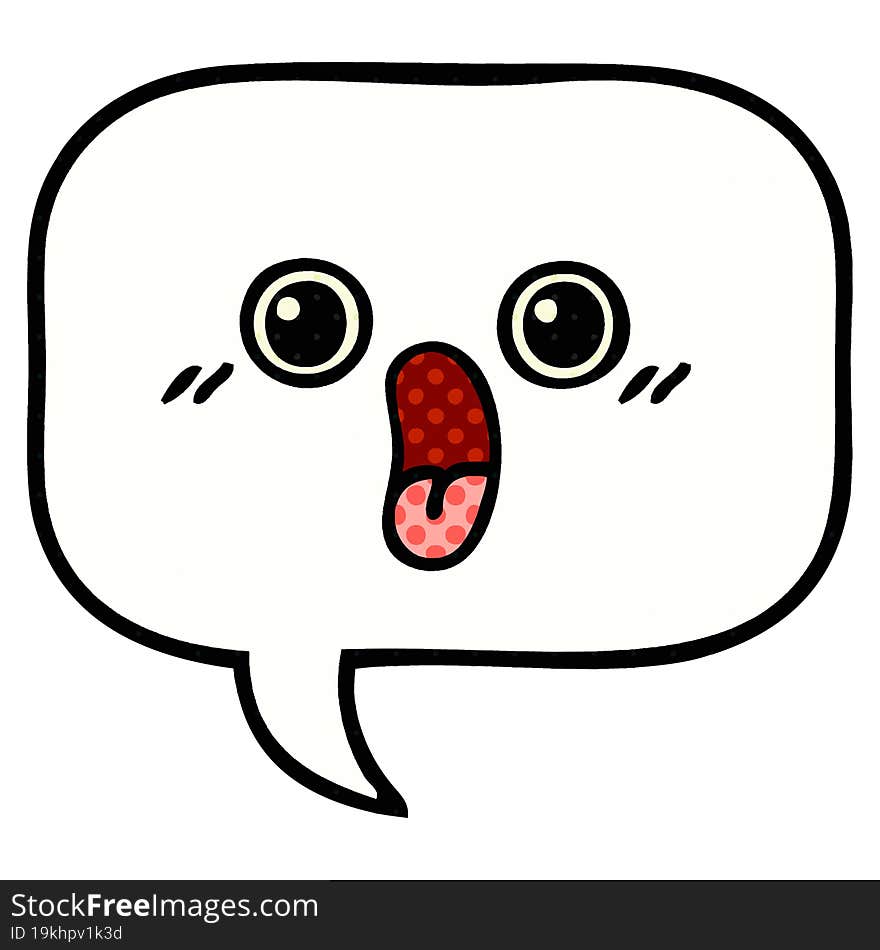 comic book style cartoon speech bubble