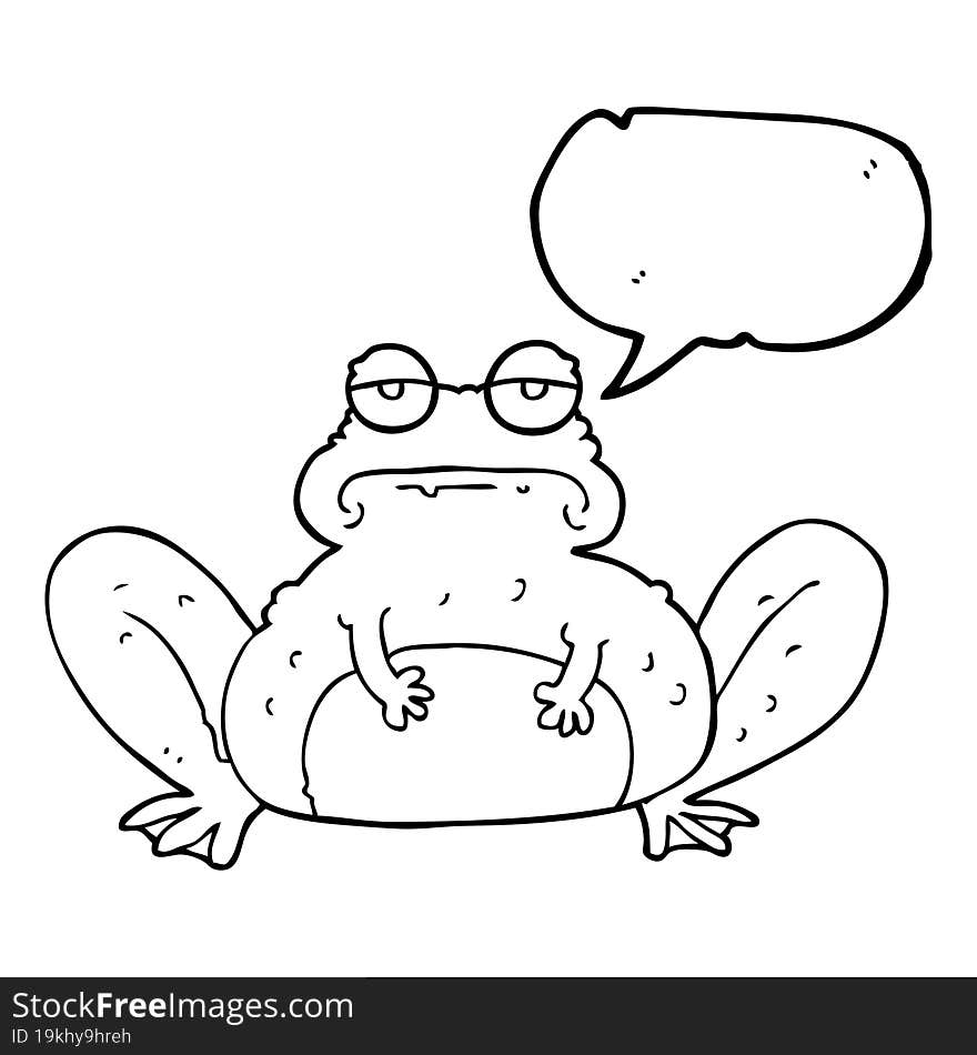 speech bubble cartoon frog