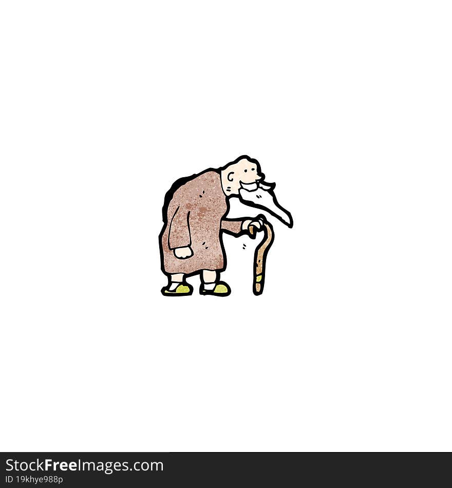 cartoon elderly man