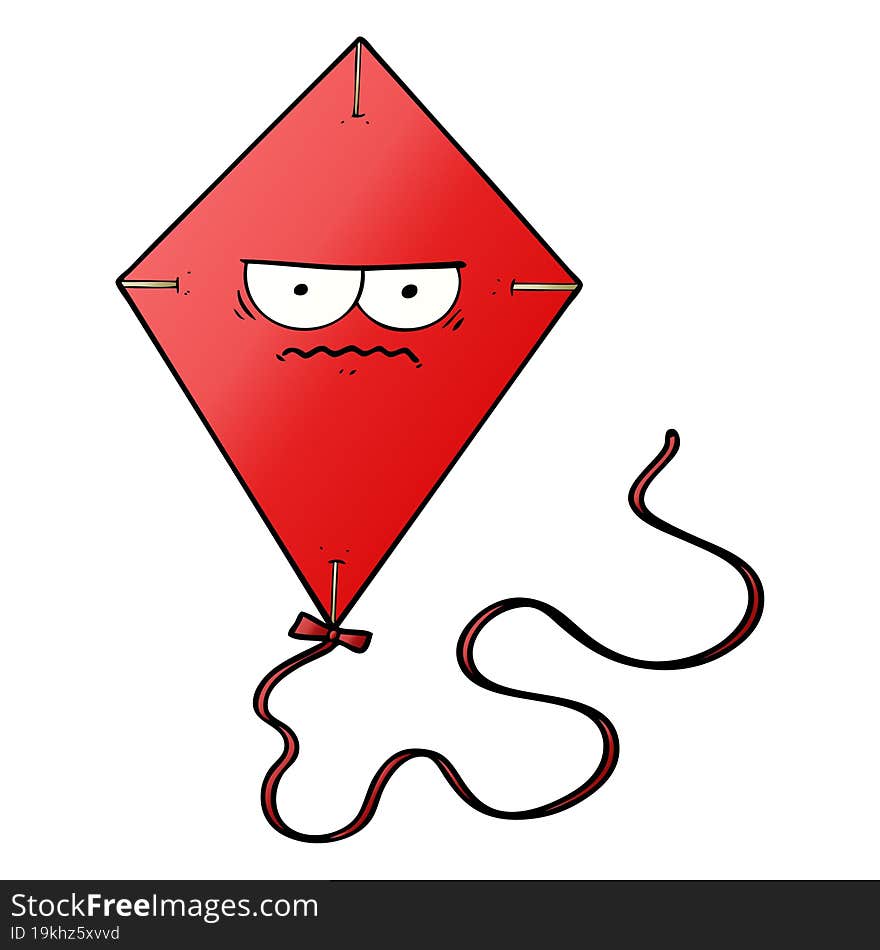 cartoon angry kite. cartoon angry kite