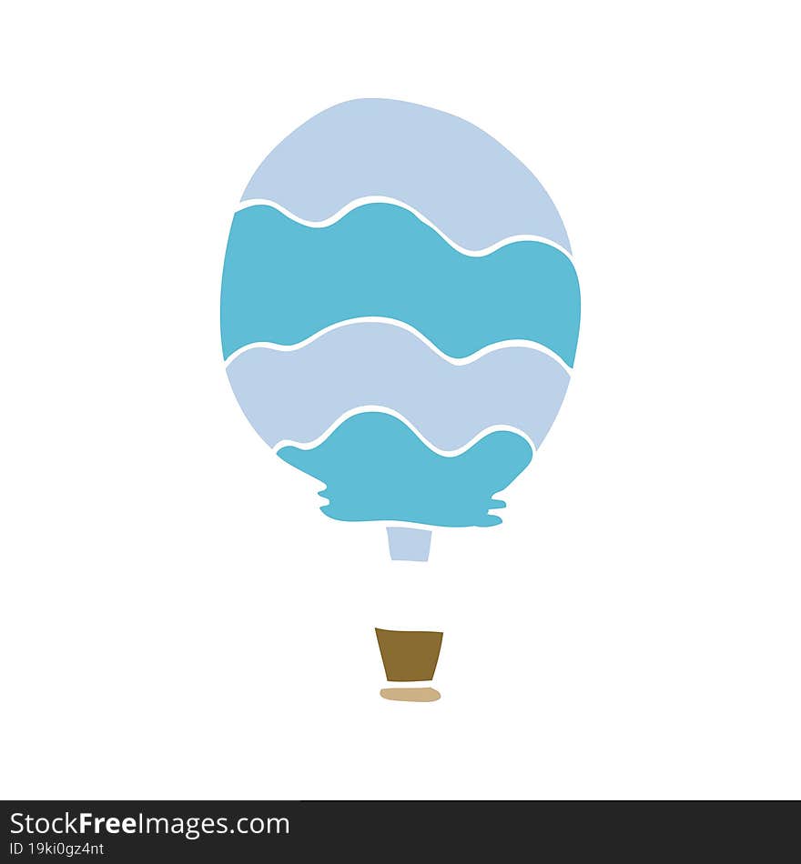 cartoon doodle hot air balloon