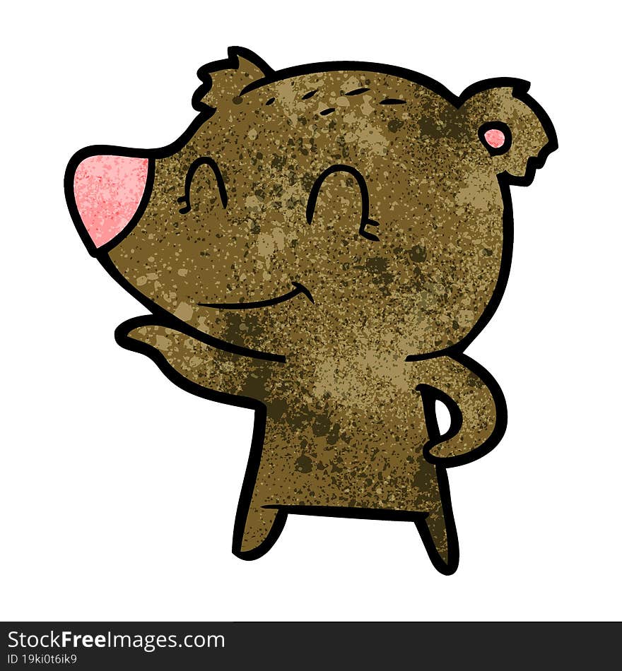 friendly bear cartoon. friendly bear cartoon