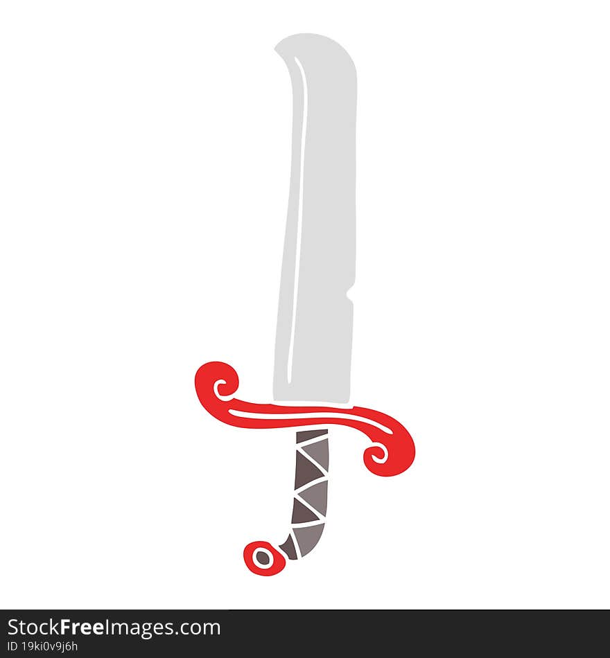 cartoon doodle long sword