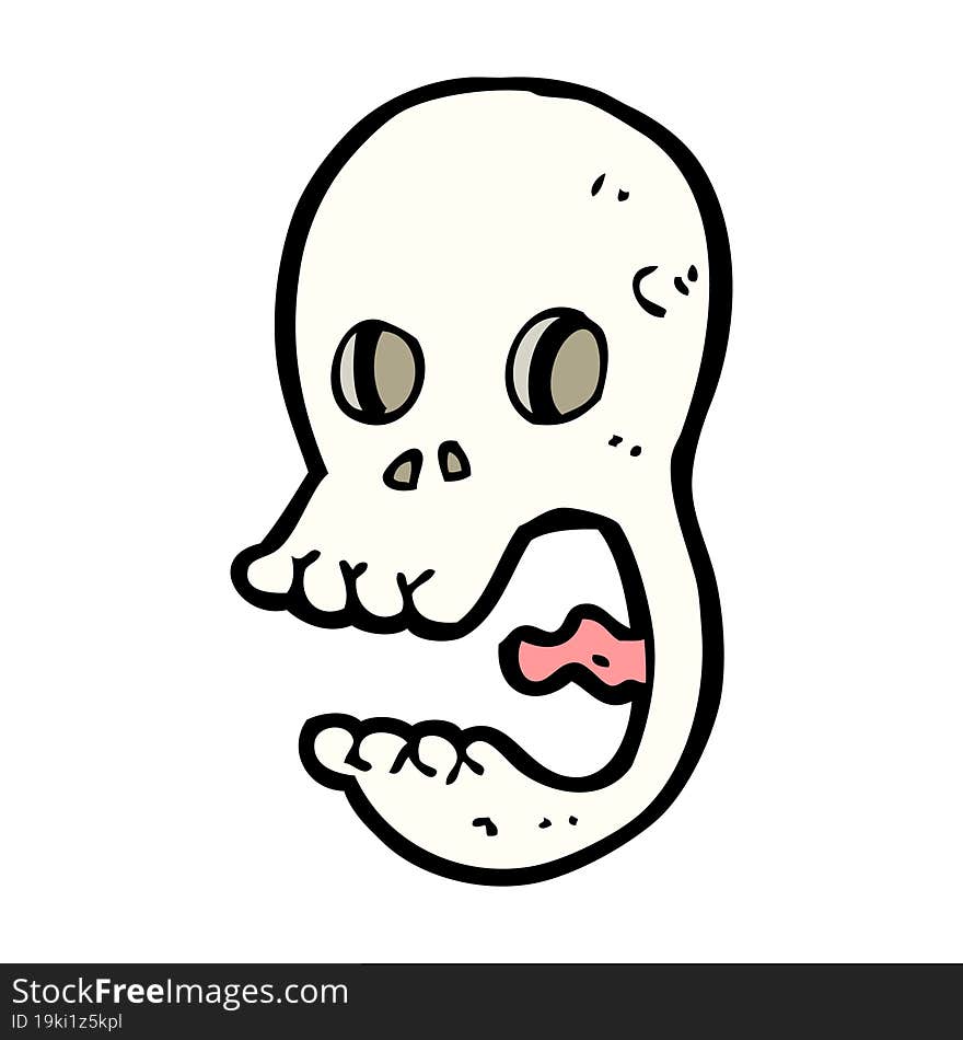 funny cartoon skull