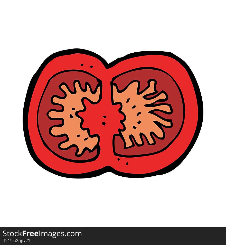 Cartoon Sliced Tomato