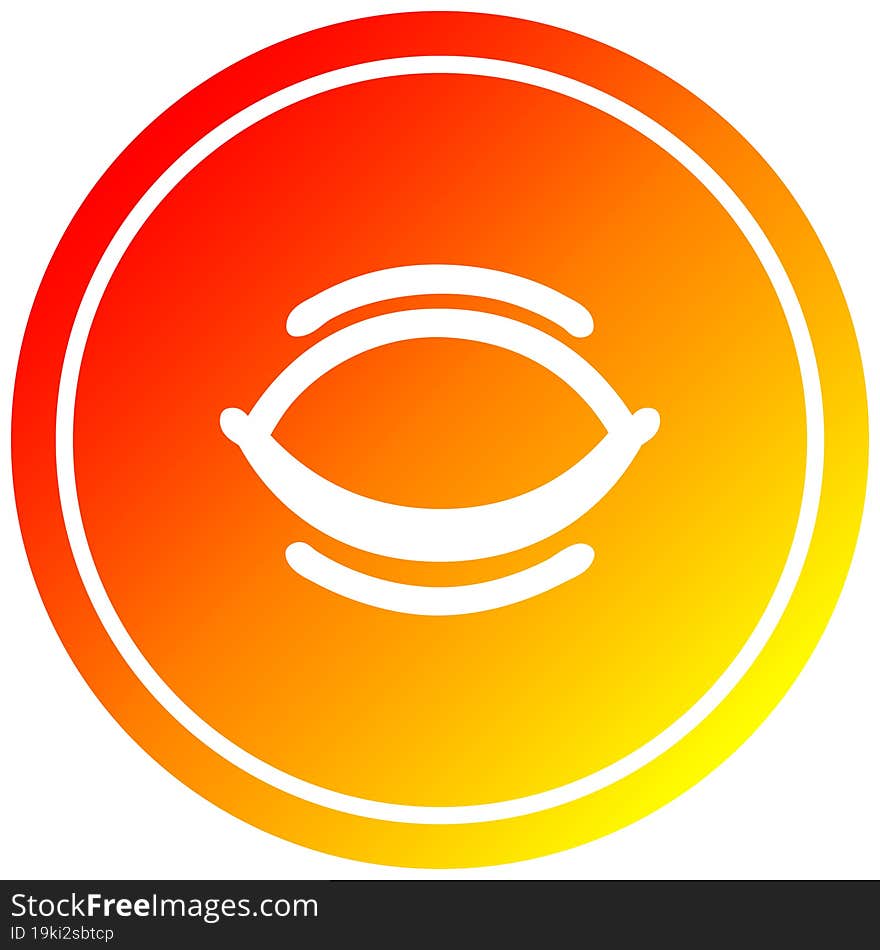 closed eye circular in hot gradient spectrum