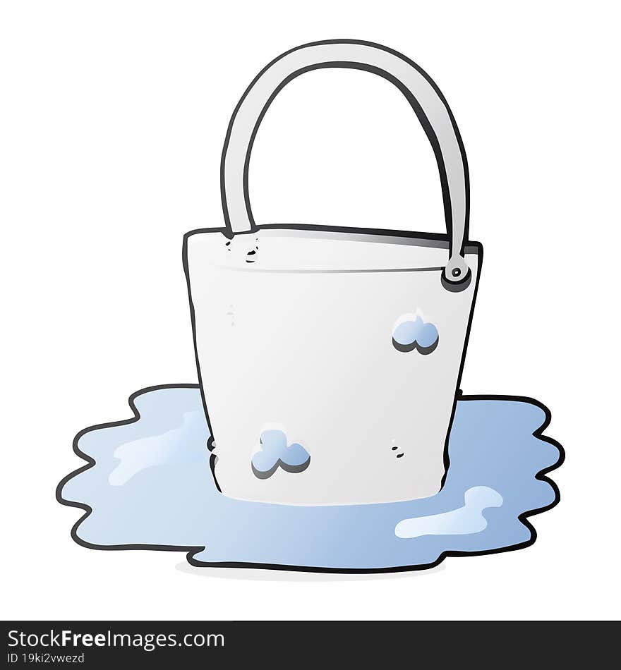 cartoon water bucket