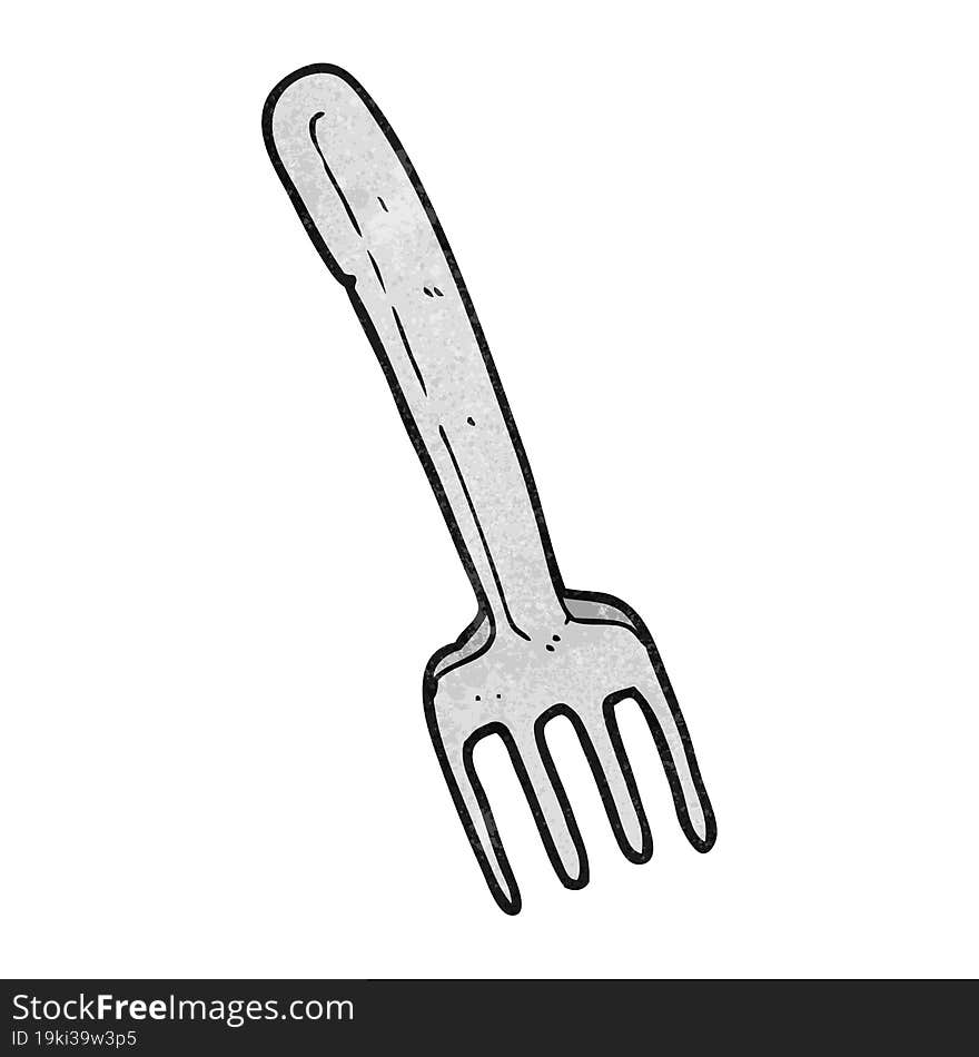 textured cartoon fork