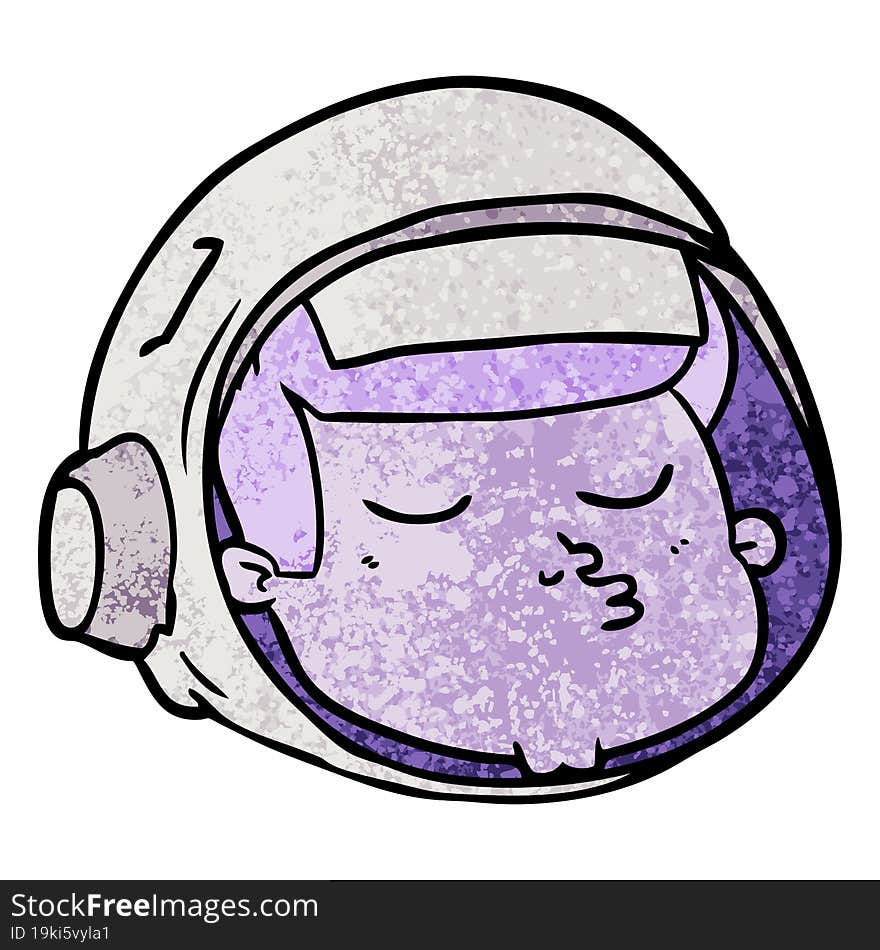 cartoon astronaut face. cartoon astronaut face