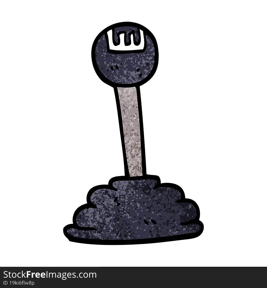 cartoon doodle gear stick