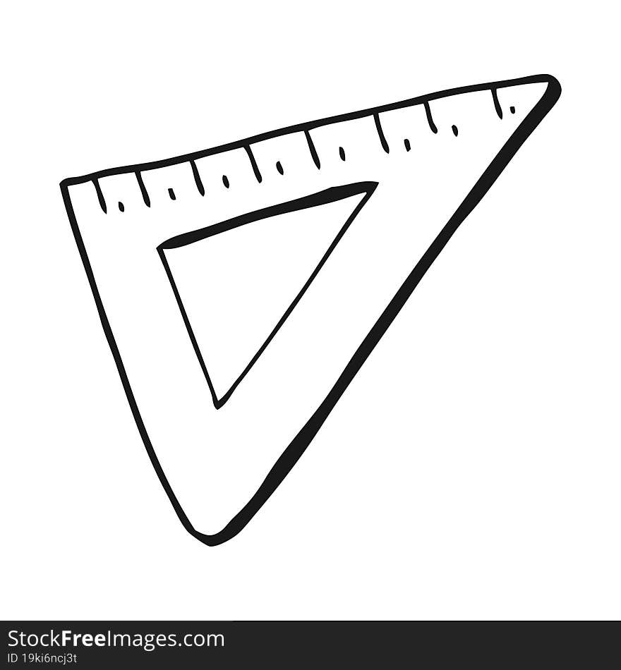 Black And White Cartoon Set Square