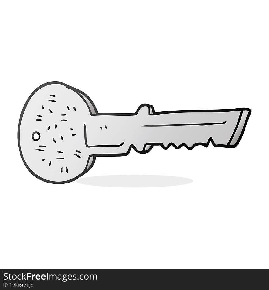 freehand drawn cartoon door key