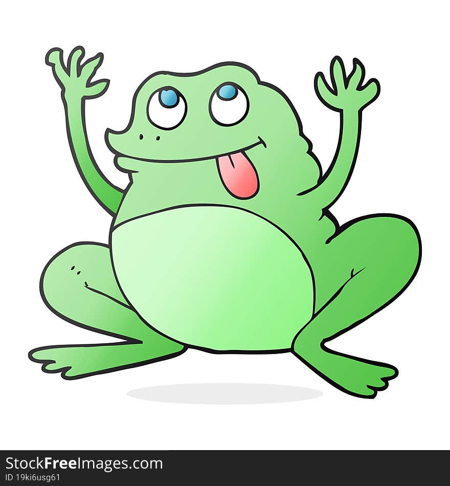 funny cartoon frog