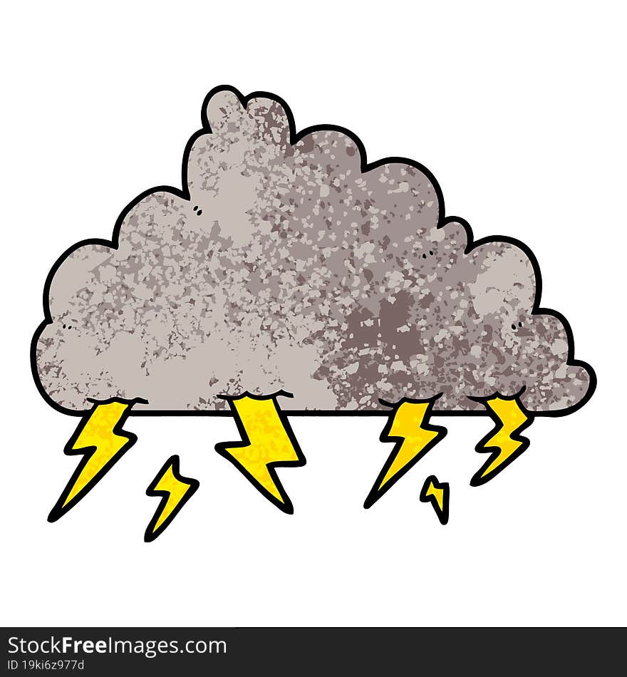 cartoon thundercloud. cartoon thundercloud