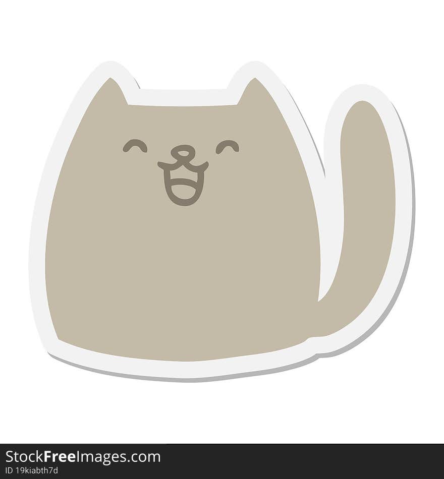 cute cartoon cat shape sticker