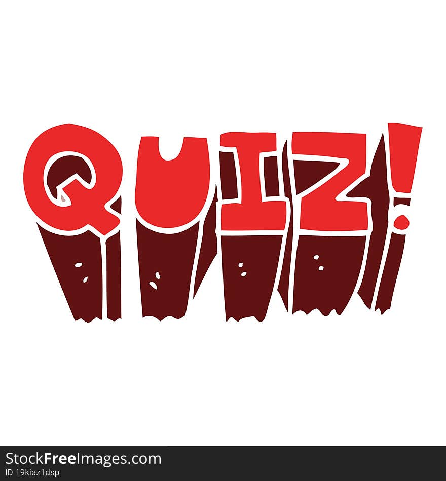 cartoon doodle quiz sign