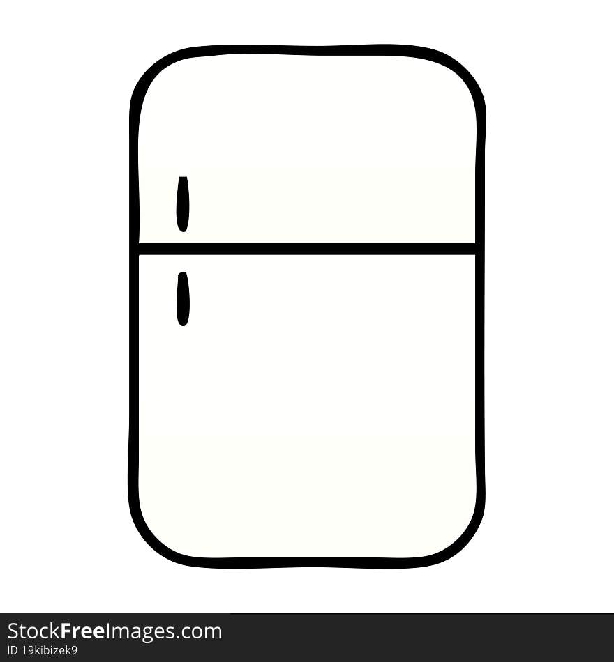 Gradient Shaded Cartoon Fridge Freezer