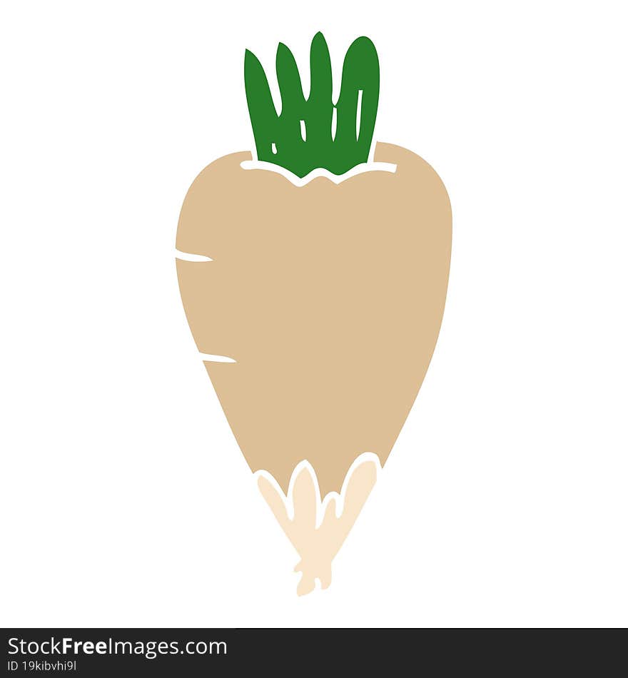 cartoon doodle root vegetable