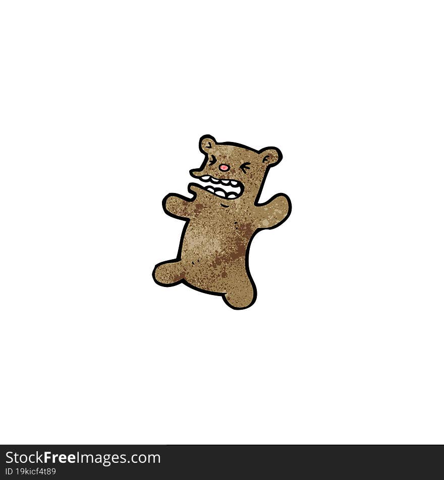 cartoon angry teddy bear