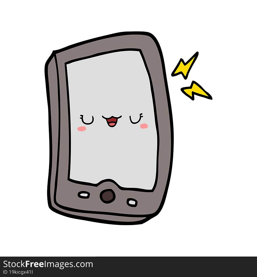 cute cartoon mobile phone