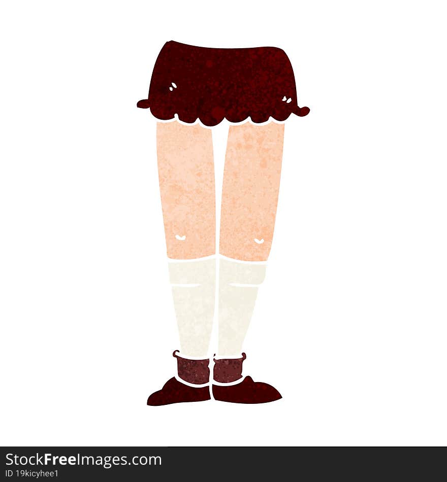 cartoon female legs