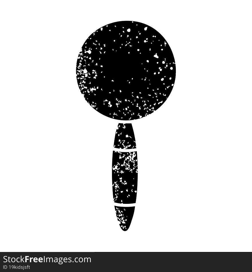 distressed symbol magnifying glass