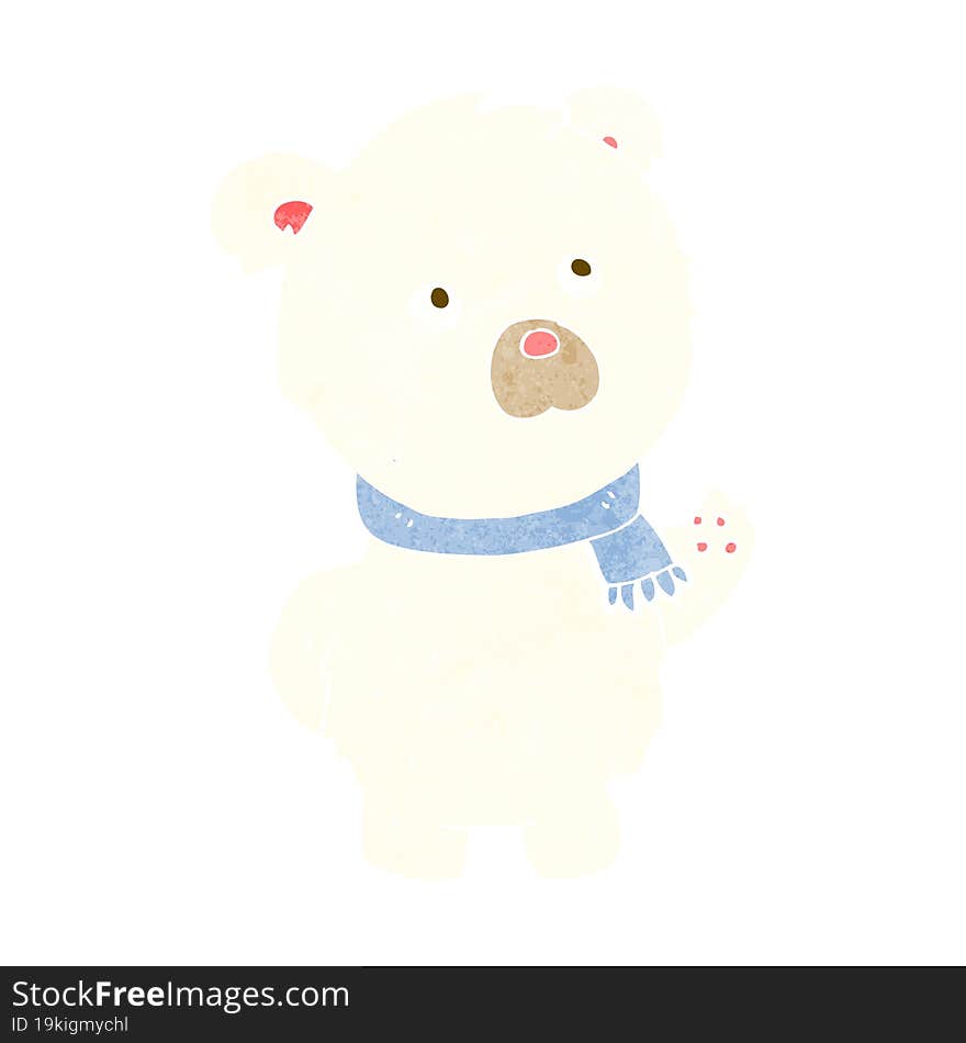 cartoon cute polar bear