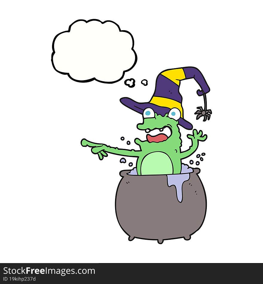 thought bubble cartoon halloween toad