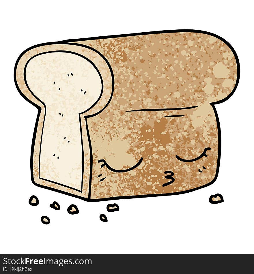 cartoon loaf of bread. cartoon loaf of bread