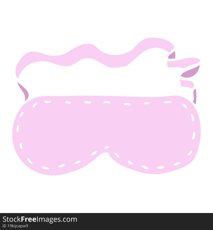 flat color illustration cartoon sleeping mask