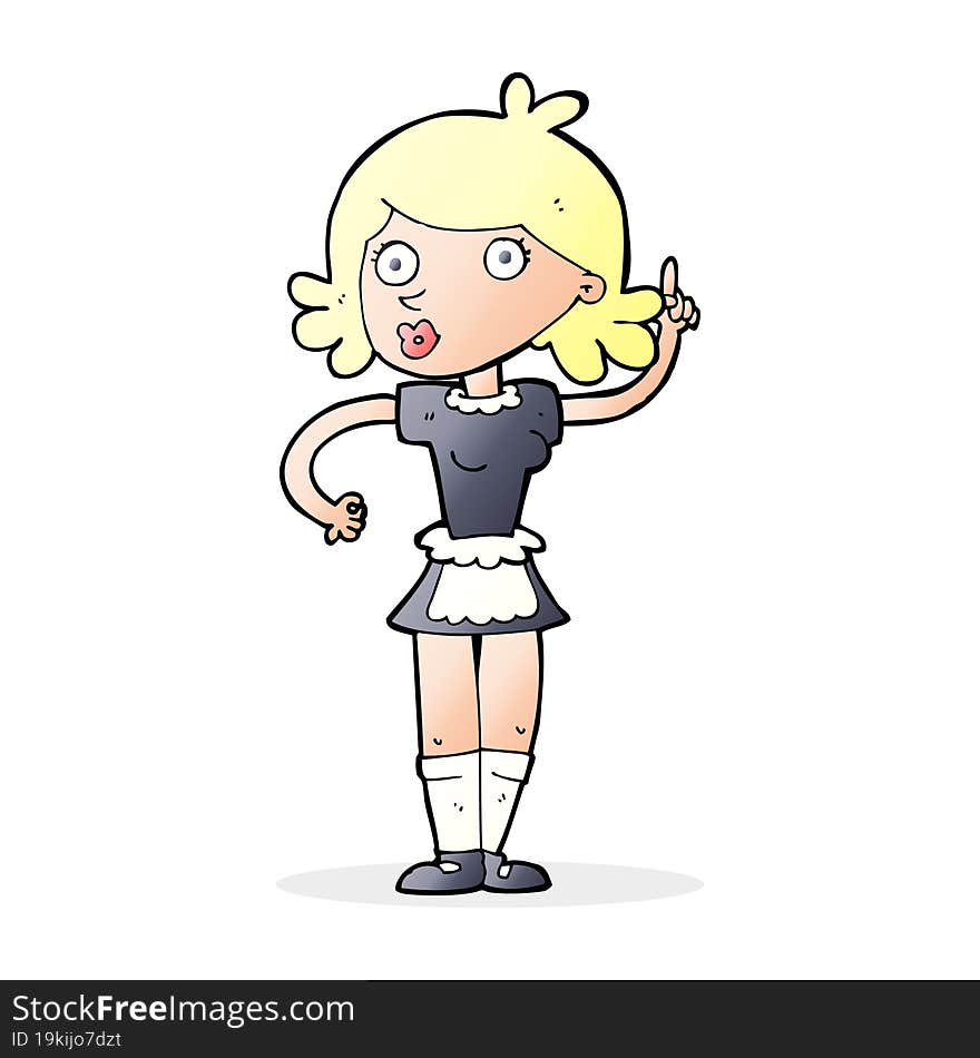 cartoon surprised maid