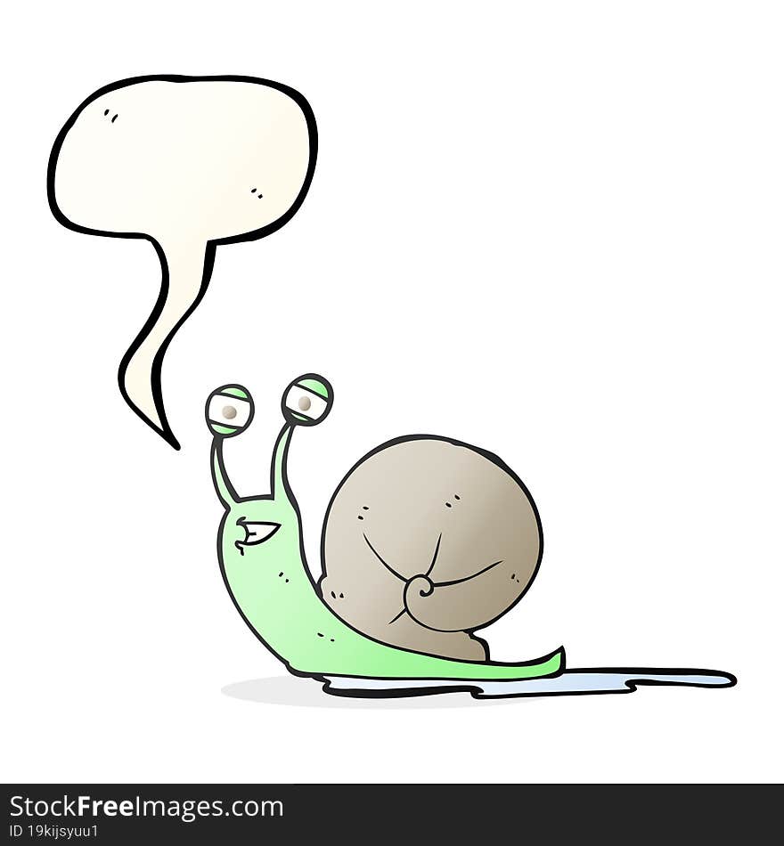 speech bubble cartoon snail