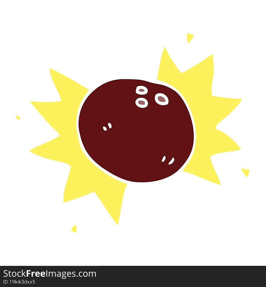 cartoon doodle striking bowling ball