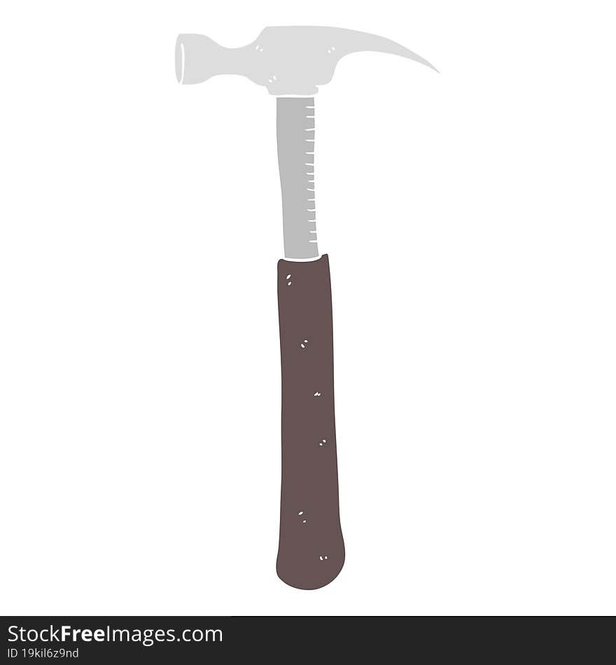 flat color illustration of a cartoon hammer