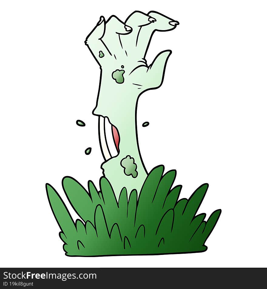 cartoon zombie rising from grave. cartoon zombie rising from grave