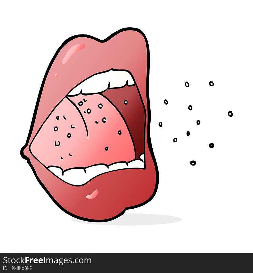 cartoon sneezing mouth