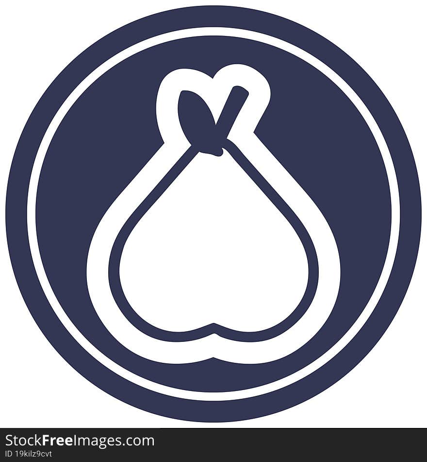 organic pear circular icon