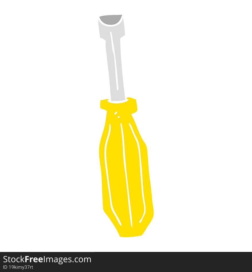 flat color illustration of screwdriver. flat color illustration of screwdriver