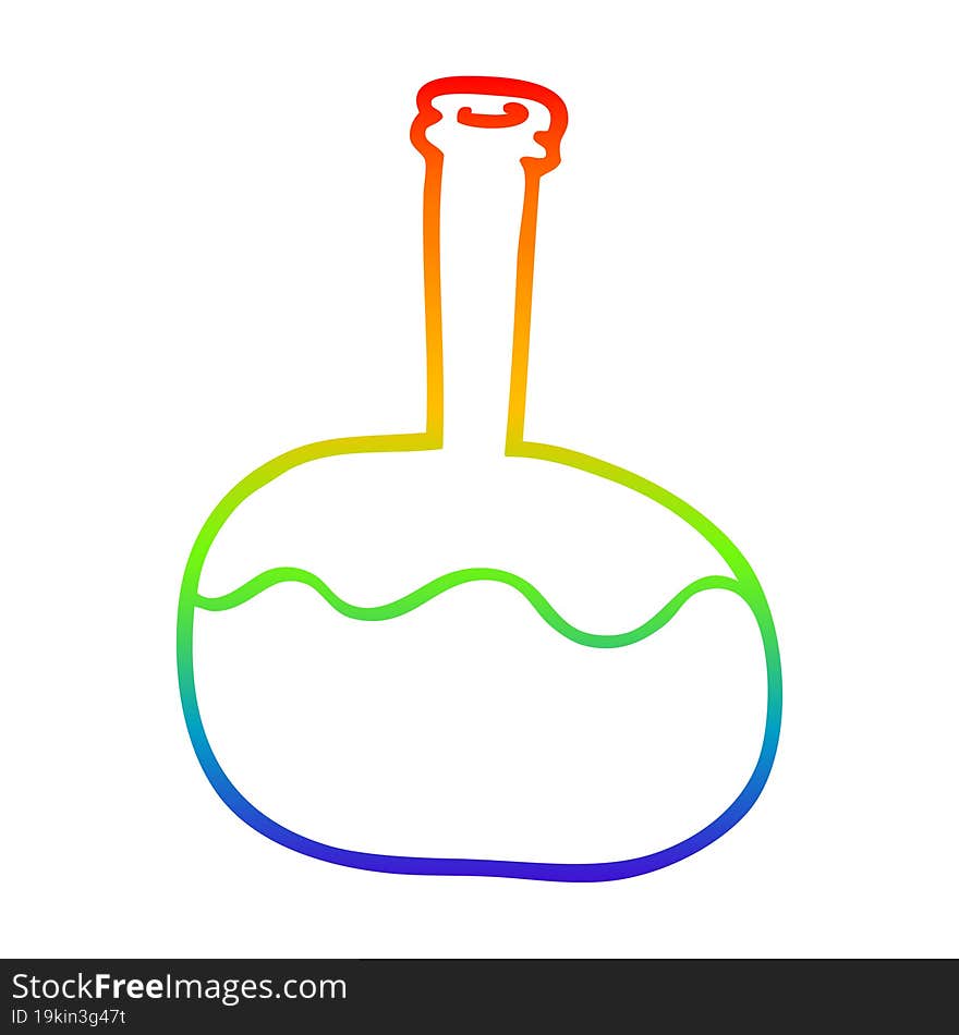 Rainbow Gradient Line Drawing Cartoon Experiment Potions