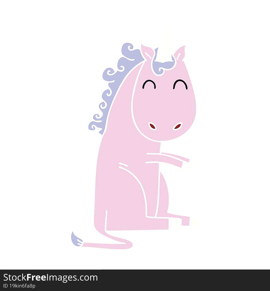 quirky hand drawn cartoon unicorn