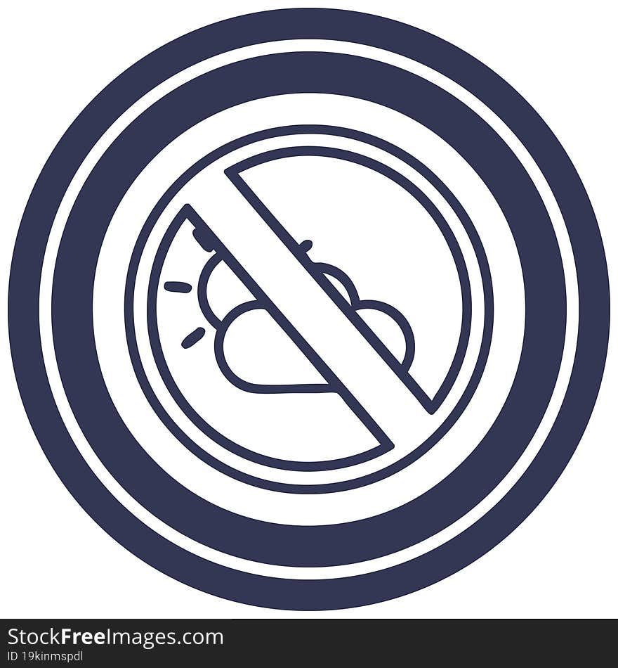 No Weather Circular Icon