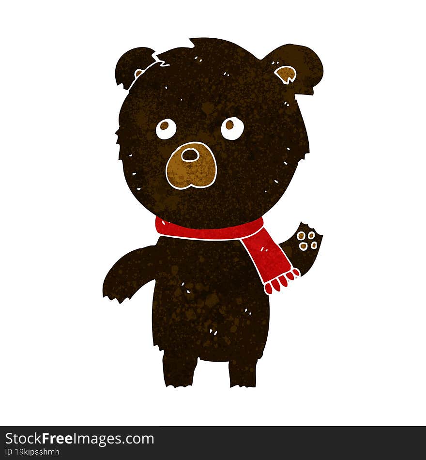 Cartoon Cute Black Bear