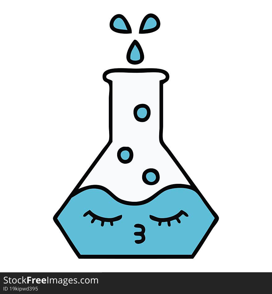 Cute Cartoon Science Beaker