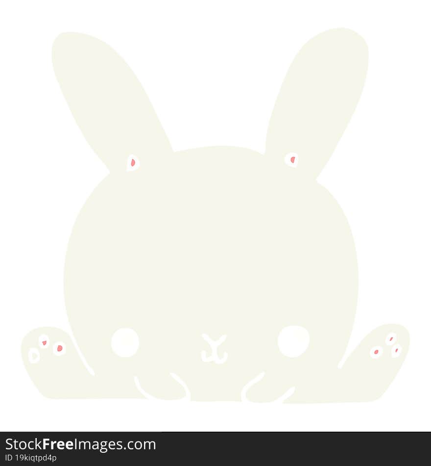 flat color style cartoon rabbit