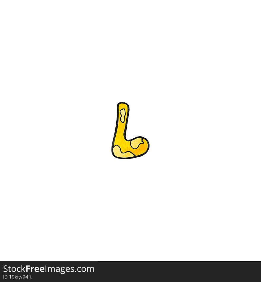 child\'s drawing of the letter l